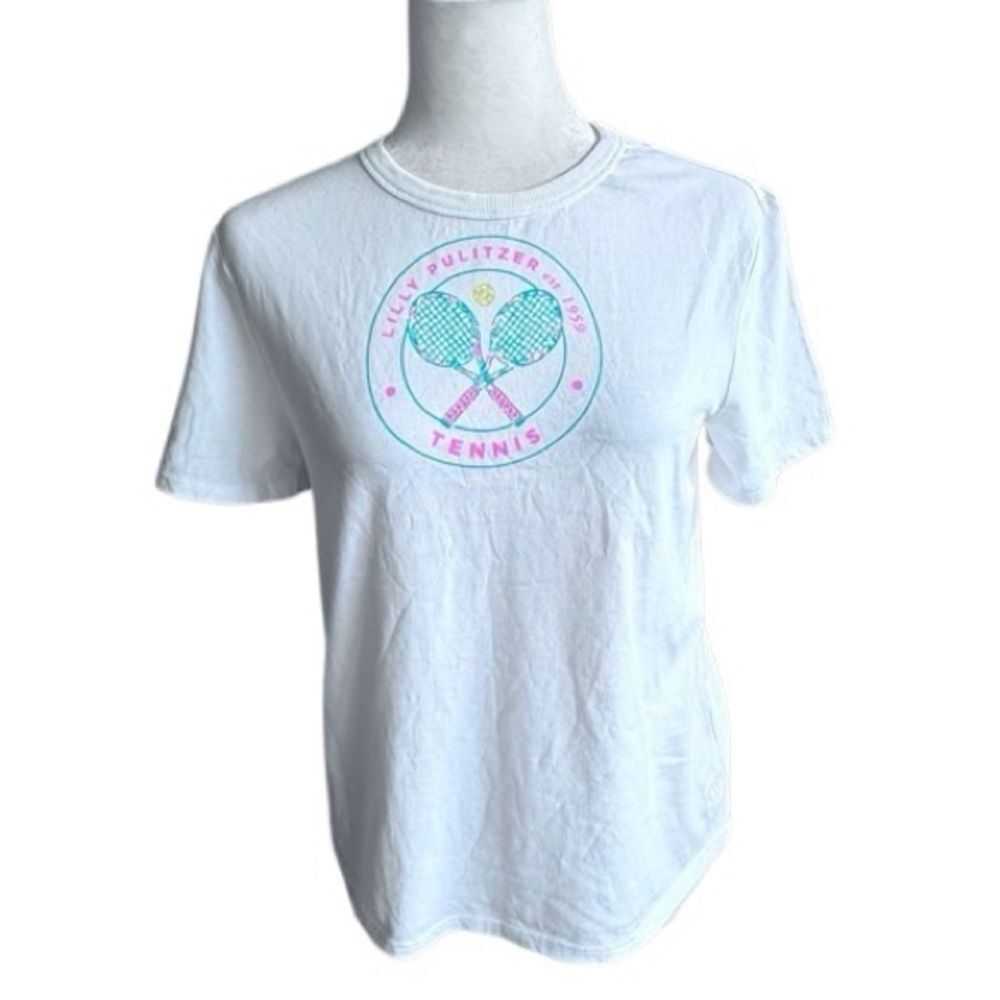 Lilly Pulitzer Rally Luxletic White Tee Short Sleeve Shirt SZ XXS NWOT